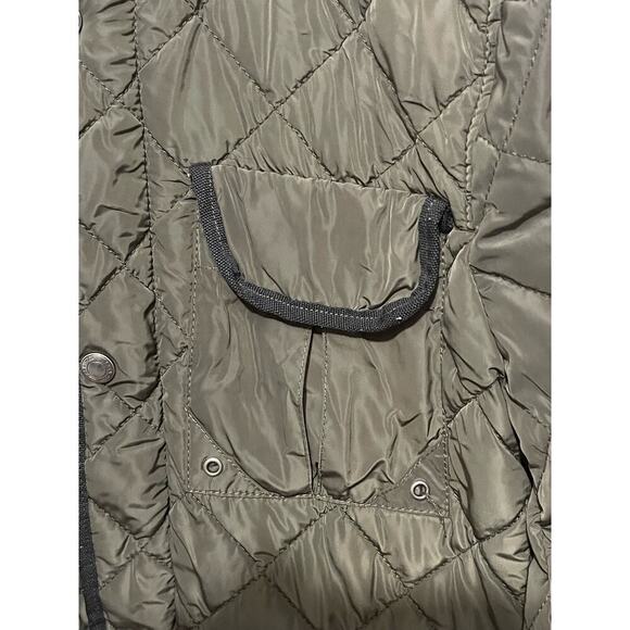 Zara man Utility GorpCore Jacket Small Green Quilted Faux Suede Elbow Patches - Picture 8 of 10